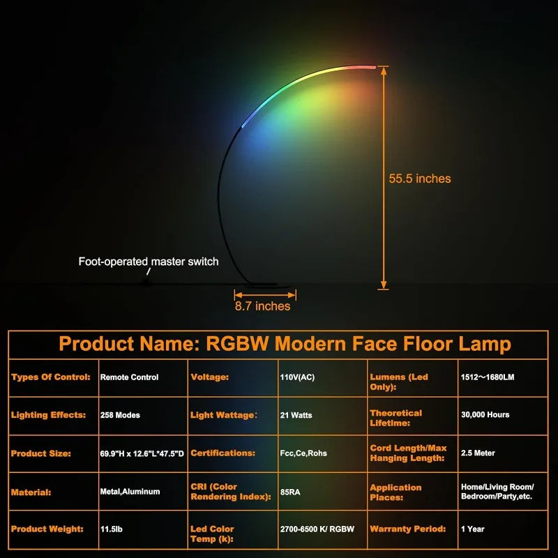 Minimalist Arched Floor Lamp
