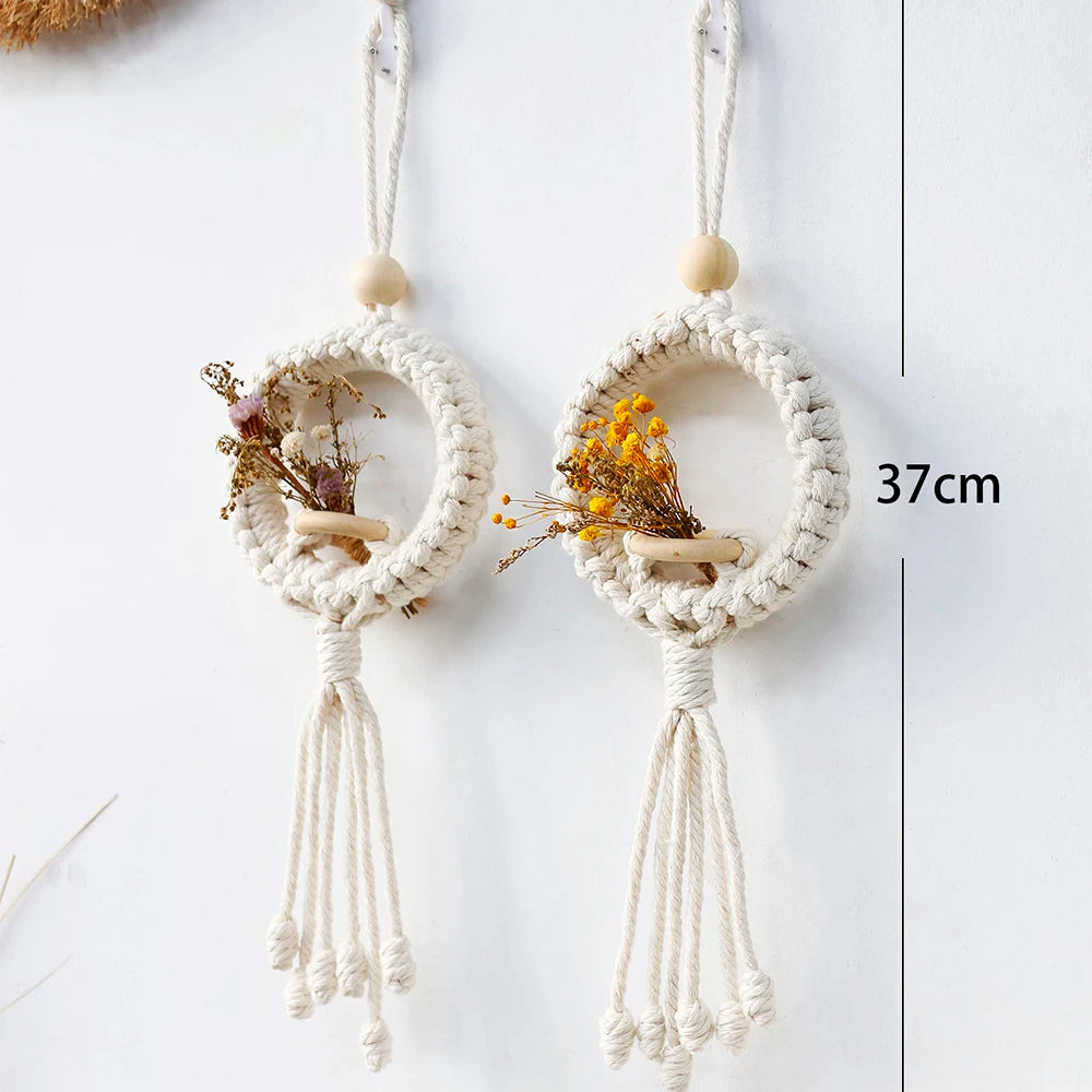 Air Plant Holder Macrame Wall Hanging Boho Decor