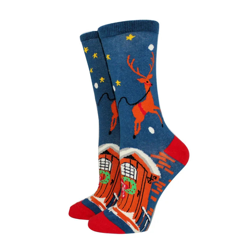 Winter Christmas Socks Women Socks Cotton