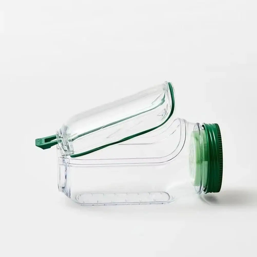 Portable Salad Container With a Side-Opening Lid