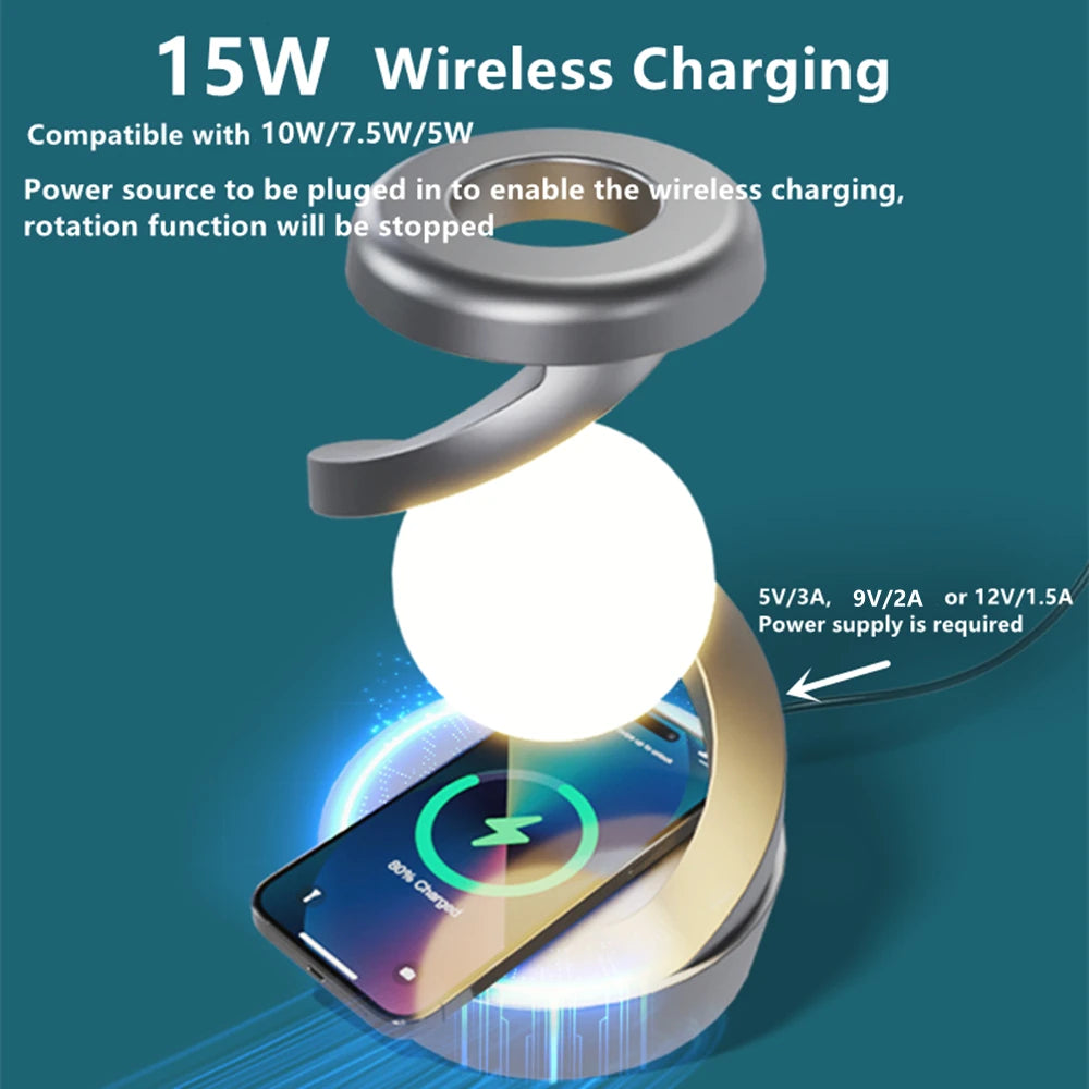 Rotating Wireless RGB Floating Lamp