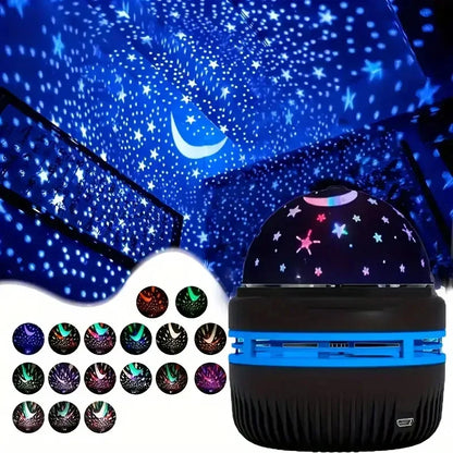 LED Starry Sky Night Lights USB Rotating Projector Lamp