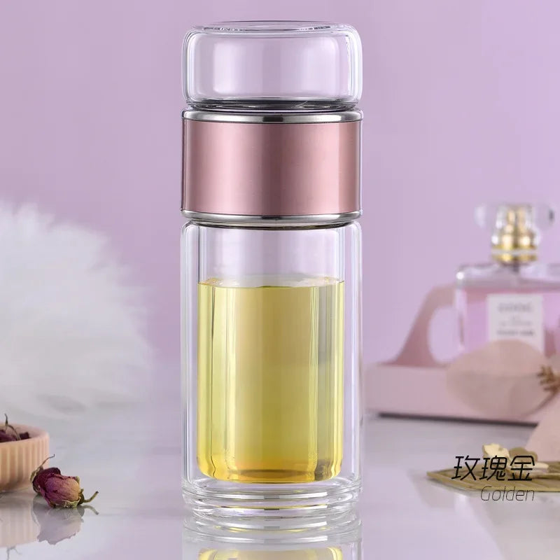 Tea Water Bottle High Borosilicate Glass