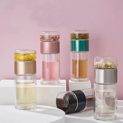 Tea Water Bottle High Borosilicate Glass