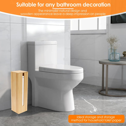 Bathroom Tissue Rack Wooden Toilet Paper  Storage