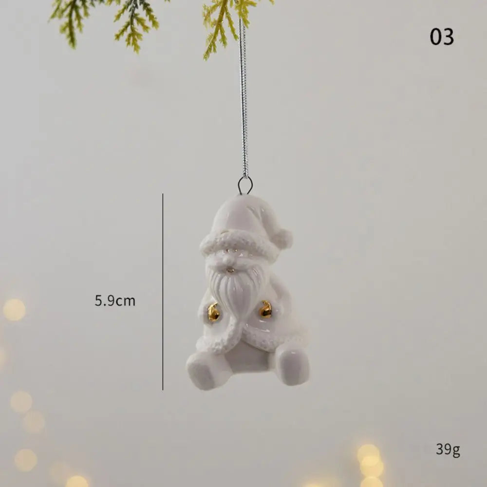 Christmas Ceramic House Pendant  Tree Charms Decoration