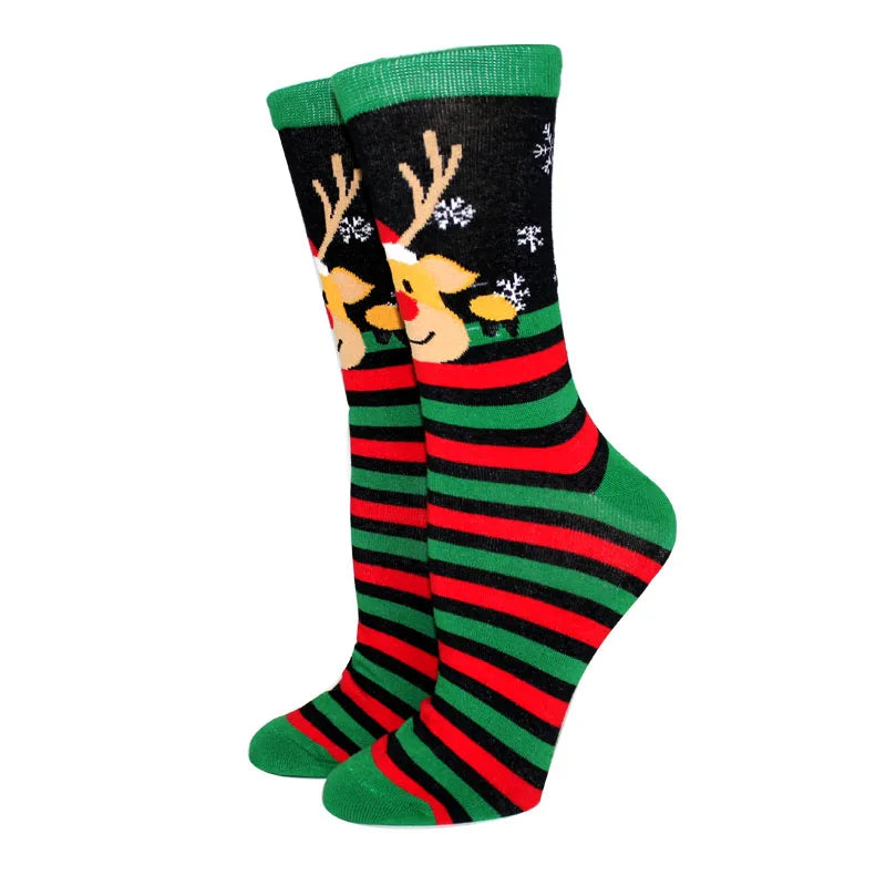 Winter Christmas Socks Women Socks Cotton