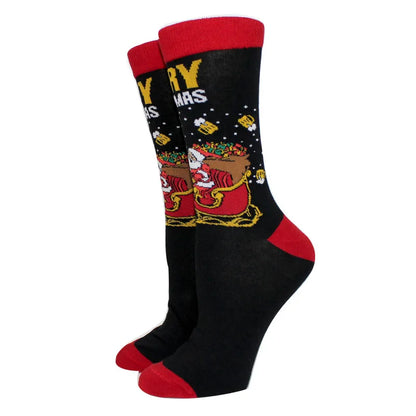 Winter Christmas Socks Women Socks Cotton