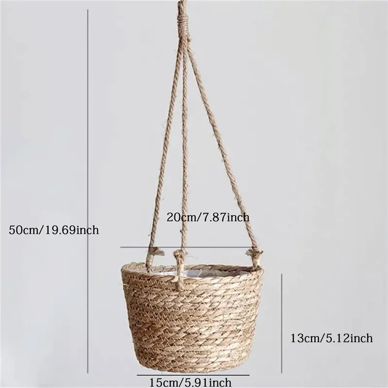 Garden Hanging Planter Macrame Plant Storage Basket