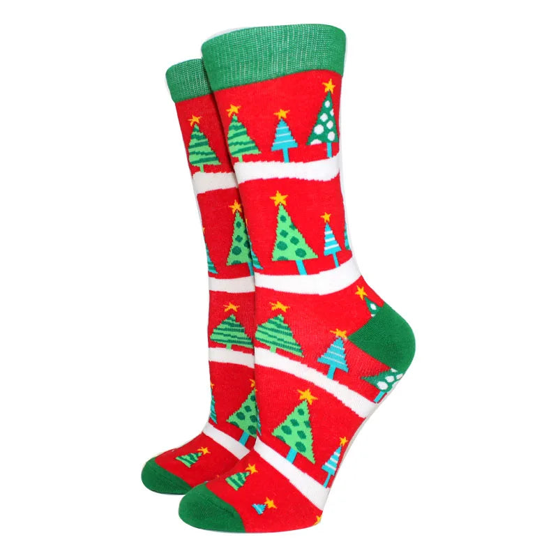 Winter Christmas Socks Women Socks Cotton