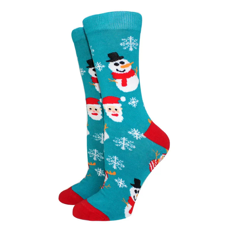 Winter Christmas Socks Women Socks Cotton