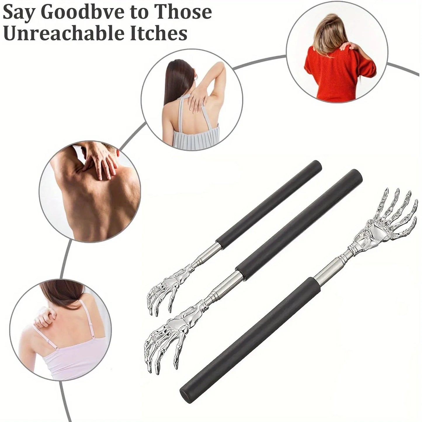 Portable Extendable Back Scratcher Stainless Steel