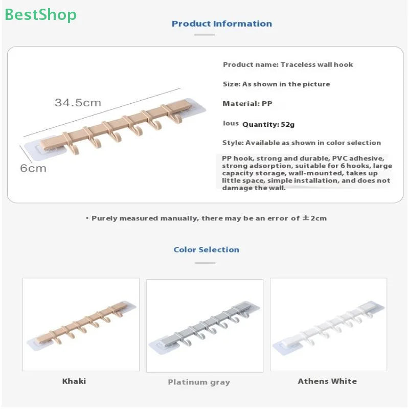 Kitchen Hook Rack- 6 Hook