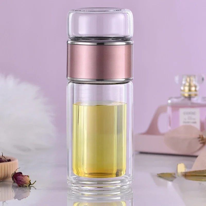 Tea Water Bottle High Borosilicate Glass