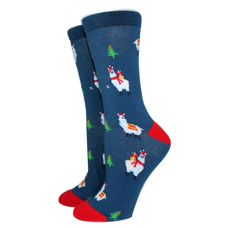 Winter Christmas Socks Women Socks Cotton