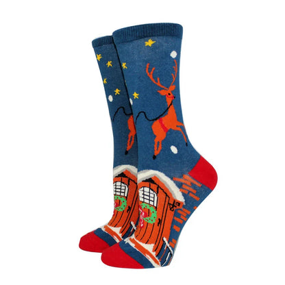 Winter Christmas Socks Women Socks Cotton