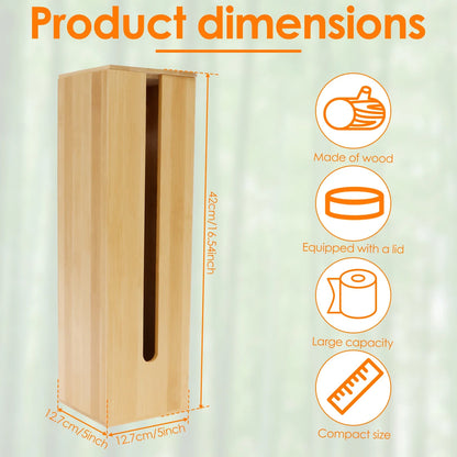 Bathroom Tissue Rack Wooden Toilet Paper  Storage