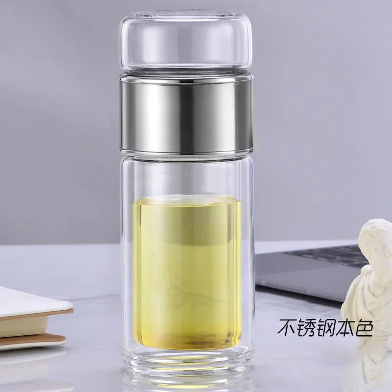 Tea Water Bottle High Borosilicate Glass