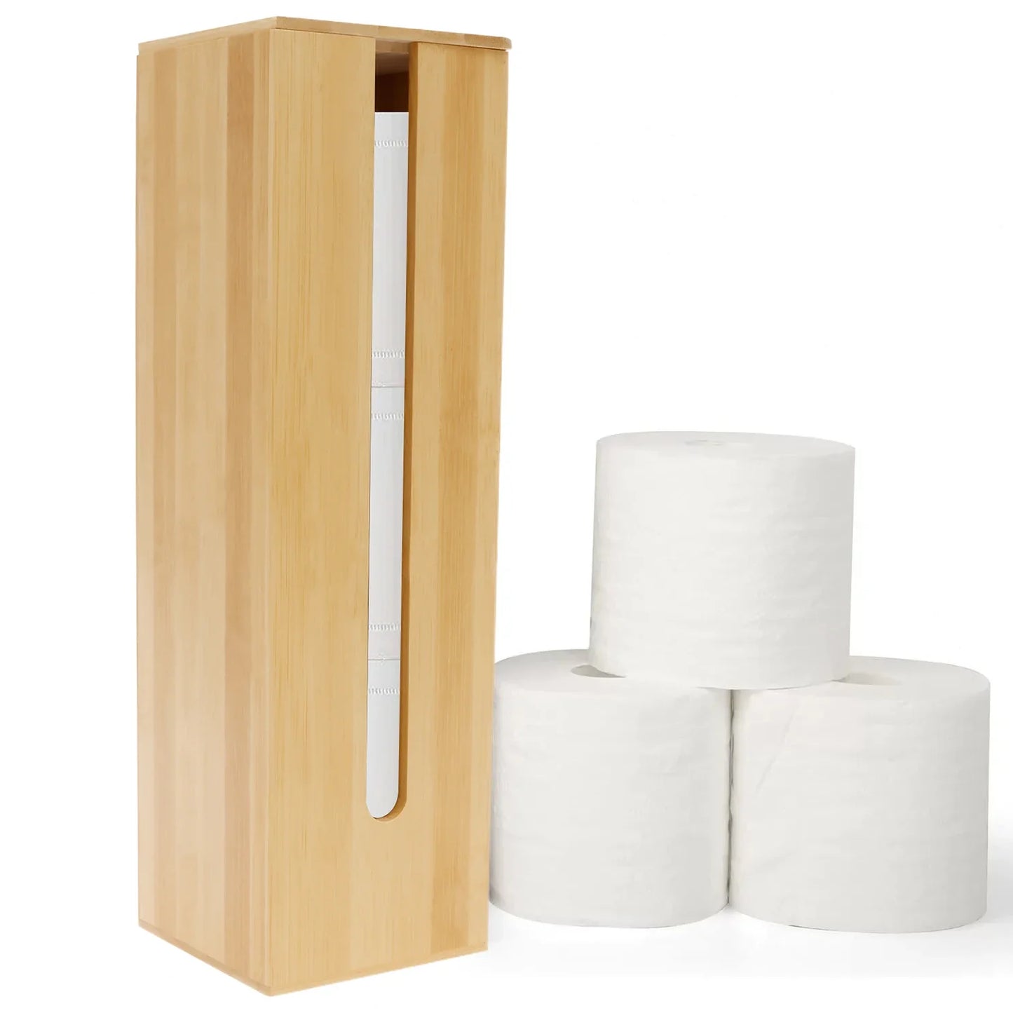 Bathroom Tissue Rack Wooden Toilet Paper  Storage