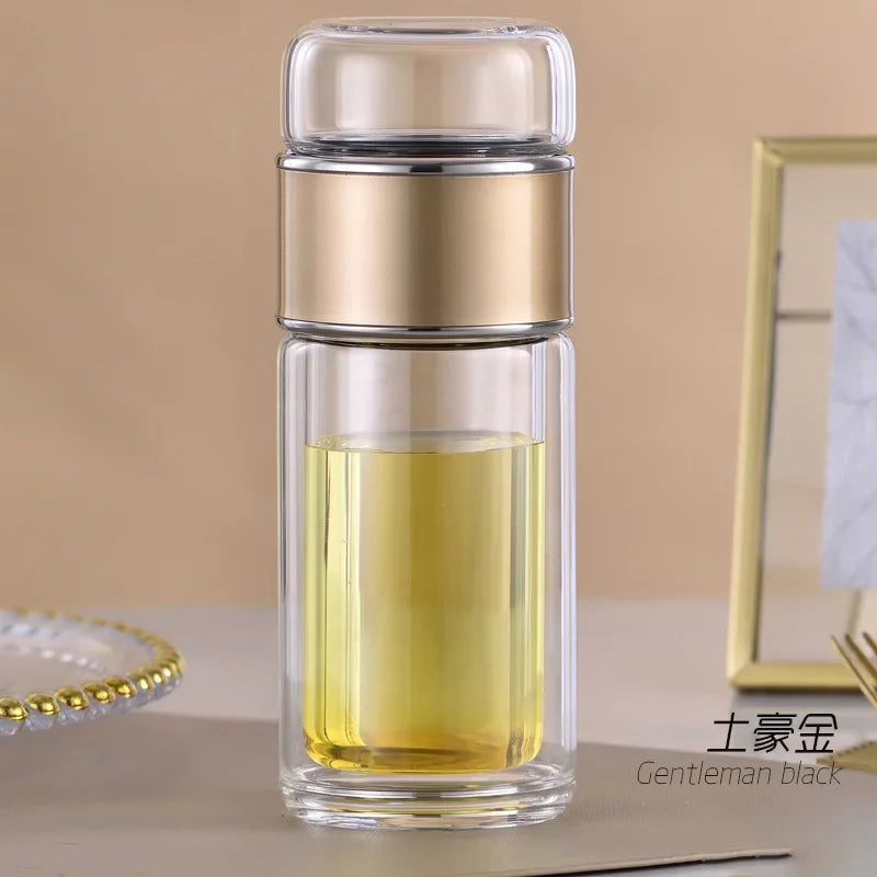 Tea Water Bottle High Borosilicate Glass