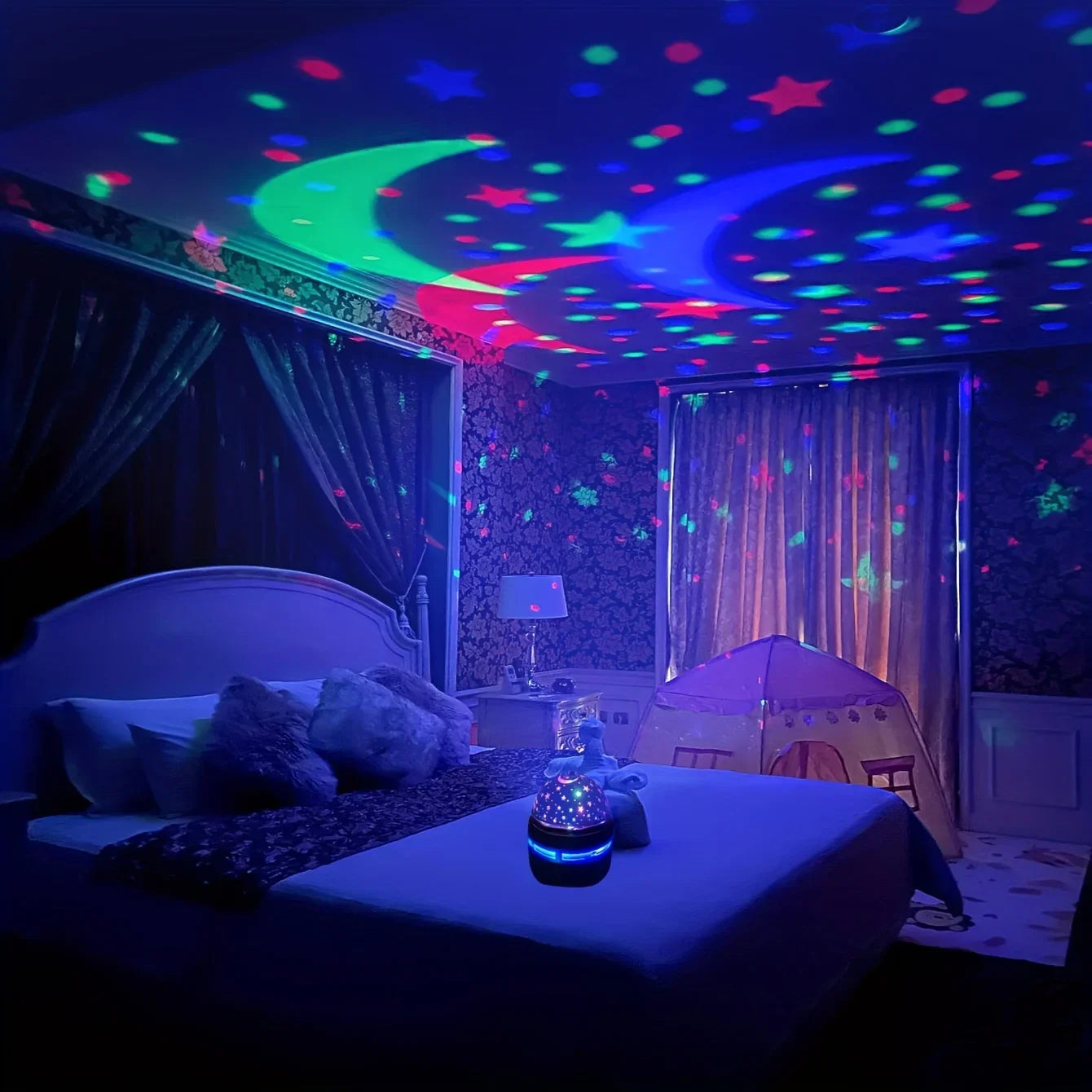 LED Starry Sky Night Lights USB Rotating Projector Lamp