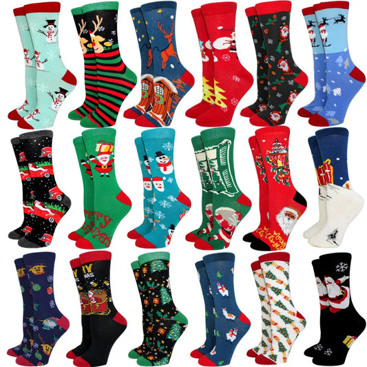 Winter Christmas Socks Women Socks Cotton