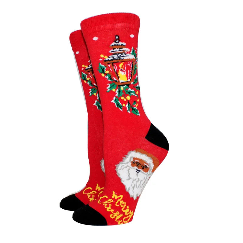 Winter Christmas Socks Women Socks Cotton