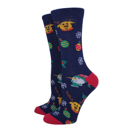 Winter Christmas Socks Women Socks Cotton