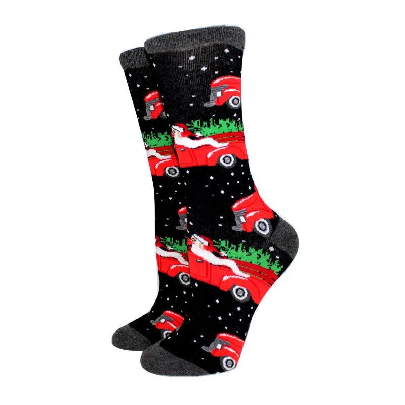 Winter Christmas Socks Women Socks Cotton