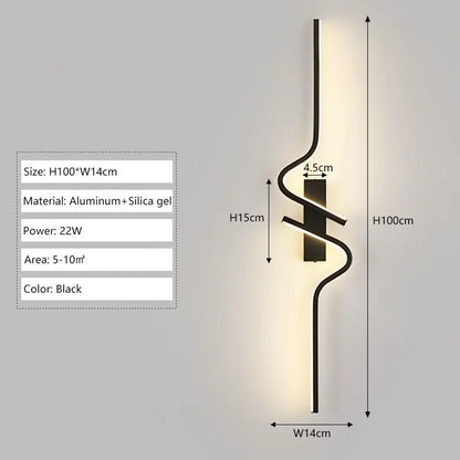 Long Strip Modern LED Wall Lamps